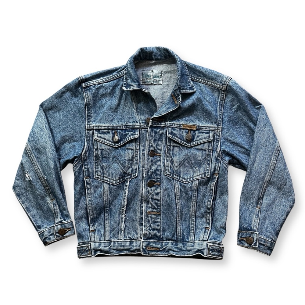 Vintage Wrangler Jeans Rare Made in UK Women’s Jean Jacket Denim Thrashed